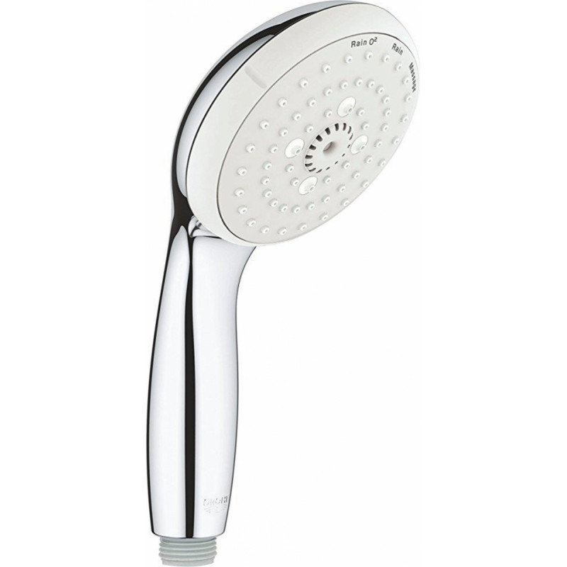 Grohe Tempesta 100 Dušas klausule, 3 režīmi, d=100mm, hroms