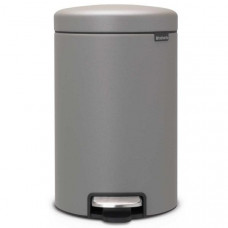 Brabantia atkritumu tvertne ar pedāli NewIcon, 12l, mineral concrete grey