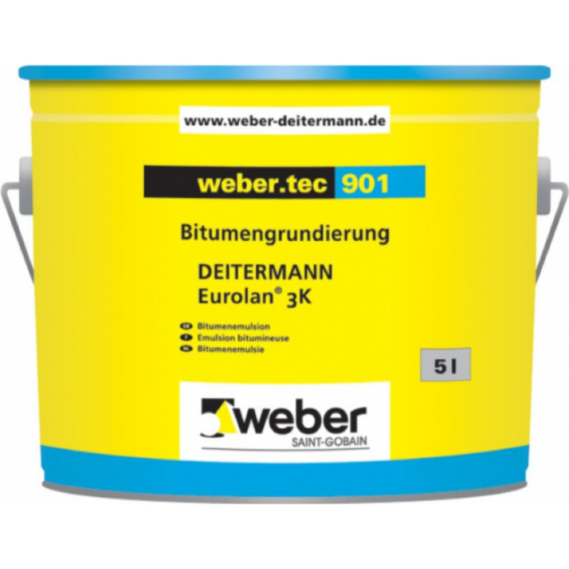 Weber Tec 901 bituma hidroizolējoša emulsija bez šķīdinātājiem, 5L