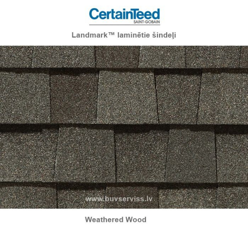 Certainteed Landmark™ laminētie šindeļi - Weathered Wood, 3.1m2