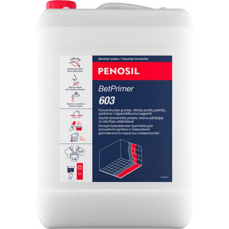 Penosil Premium BetPrimer Saķeres dispersija betona virsmu gruntēšanai, 25L