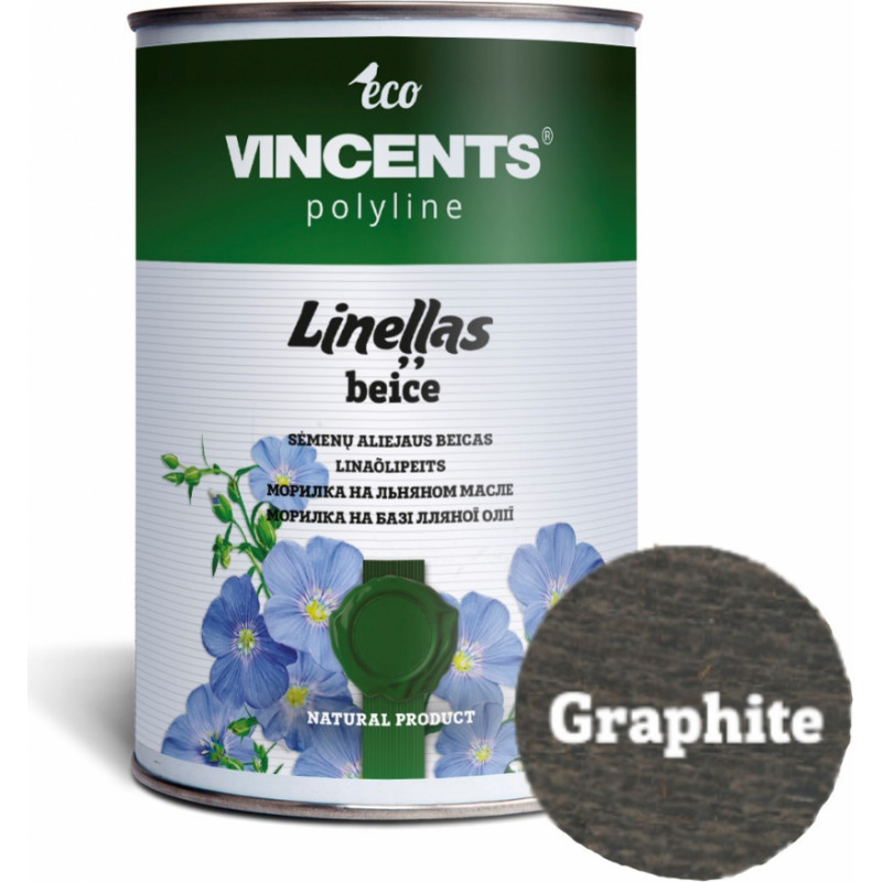 Vincents Polyline Lineļļas beice Graphite 1L