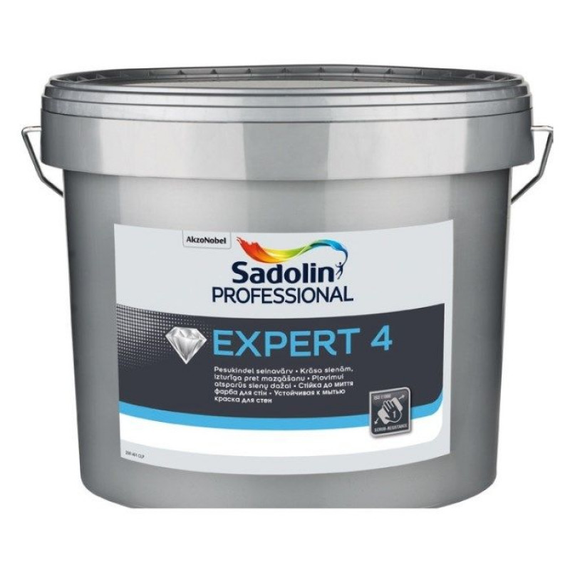 Sadolin Professional Expert 4 BW Krāsa sienām, noturīga pret mazgāšanu, stipri matēta 2.5L