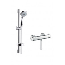 Hansgrohe Ecostat 1001 SL+ Croma 100 Multi/Unica'C 0.65m dušas termostata komplekts, hroms - gab.