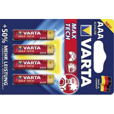 Varta Baterijas Varta Max Tech AAA 4 gab. iepakojumā - gab.