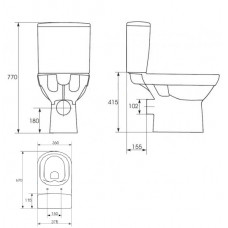 Cersanit WC pods City New Clean On ar duroplast SC vāku