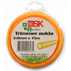 Besk Trimmera aukla 3.0mm*15m apaļa