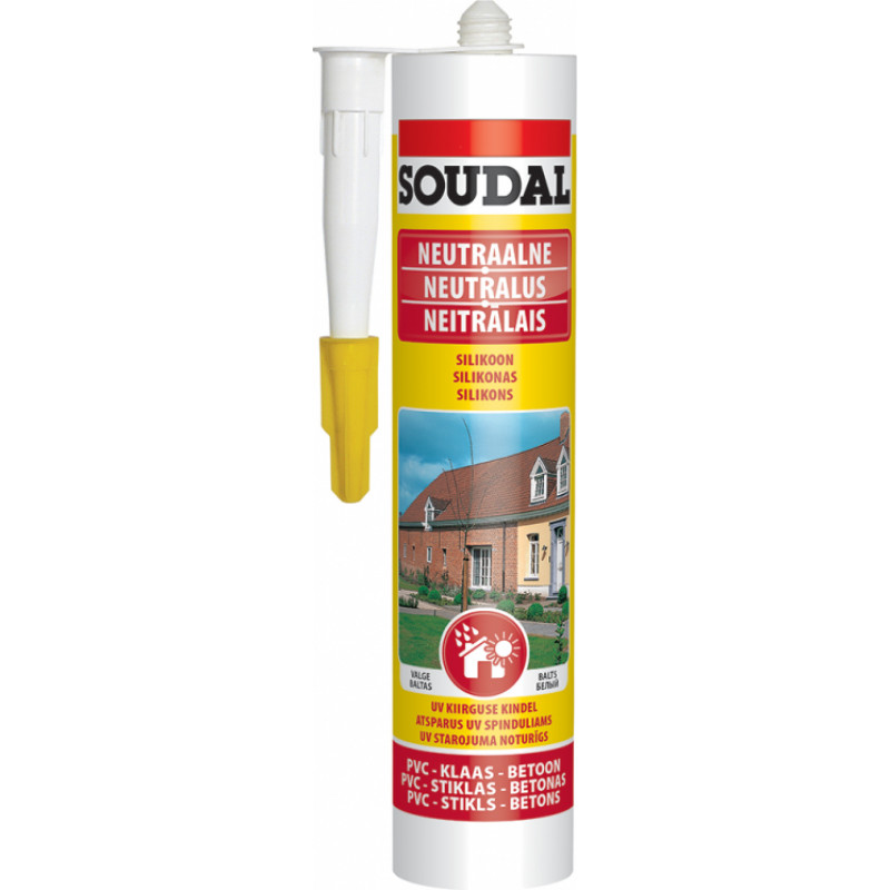 Soudal Neitrālais silikons Soudal Caurspīdīgs 300ml - gab