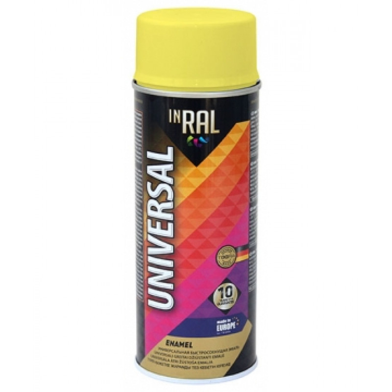 Inral Aerosola emalja Inral Universal 400ml 40 RAL1003 gaiši dzeltena - gab