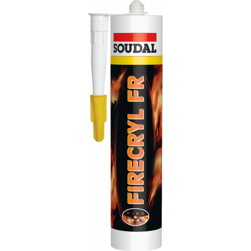 Soudal Liesmu aizturišs hermētiķis Soudal Firecryl FR Balts 310ml - gab