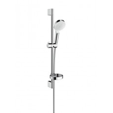 Hansgrohe rokas dušas komplekts Crometta 100 Vario Casetta, 650 mm, ar ziepju trauku, balts/hroms