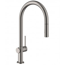 Hansgrohe virtuves izlietnes maisītājs ar izvelkamu dušu Talis M54 210 2jet, brushed black chrome + sBox