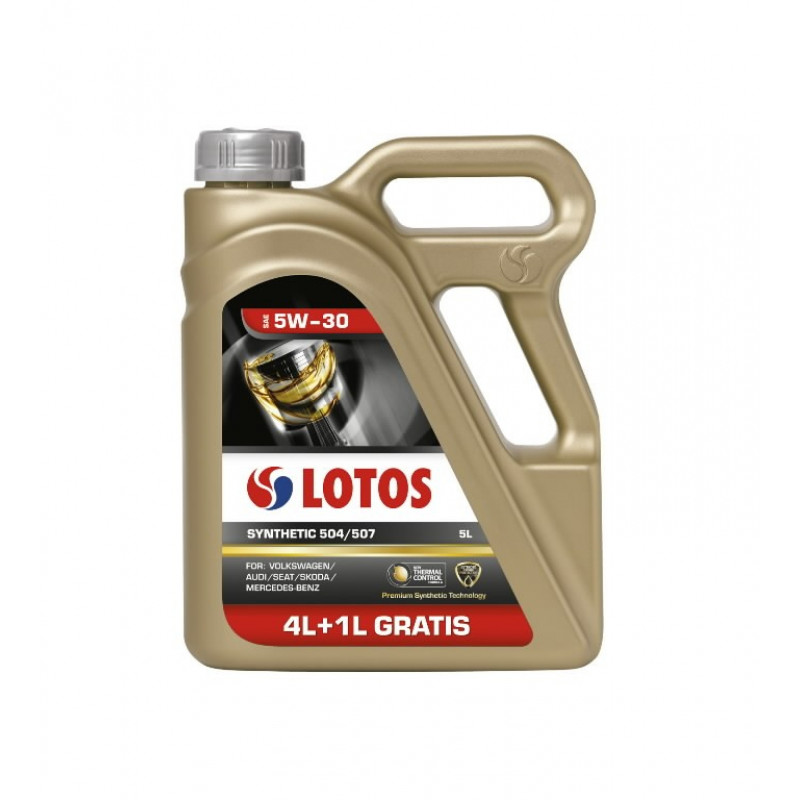 Lotos Oil Motoreļļa Lotos Synthetic 504/507 5W30 4+1L, Lotos Oil