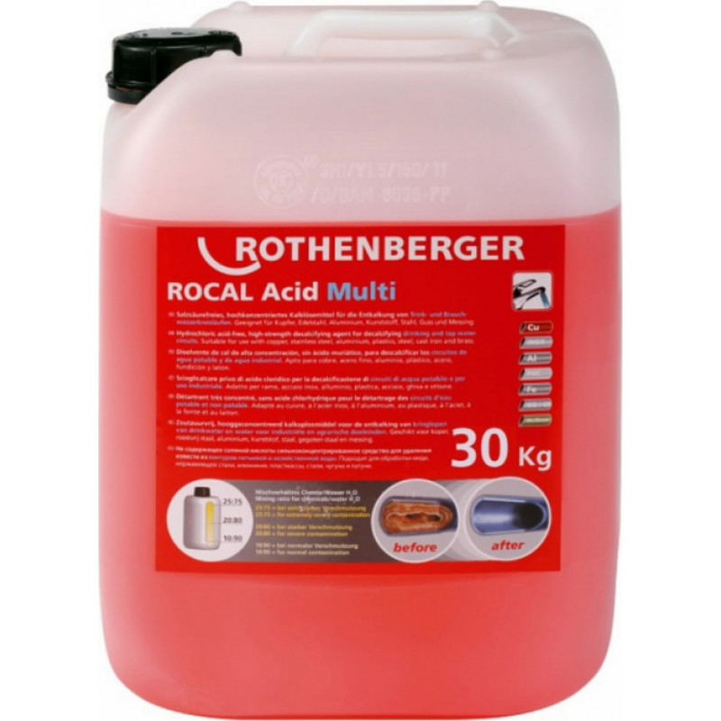 Rothenberger Koncentrāts ROCAL Acid Multi, 30 kg, Rothenberger