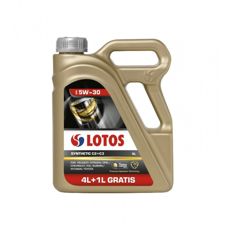 Lotos Oil Motoreļļa Lotos Synthetic C2+C3 5W30 4+1L, Lotos Oil