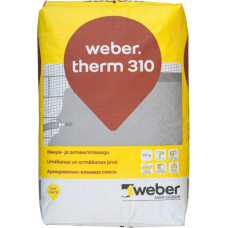 Weber .therm 310 līmējošā-armējošā java ar šķiedrām, 25kg.