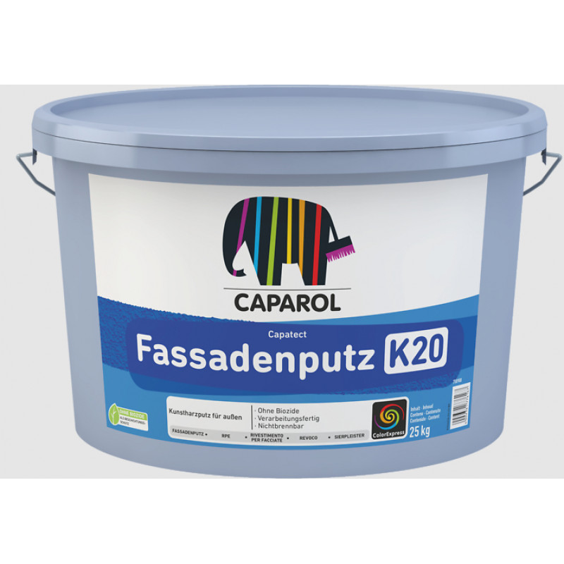 Caparol Capatect Fassadenputz K30 Ar siloksānu stiprināts struktūrapmetums (biezpiens) 3mm, 25kg