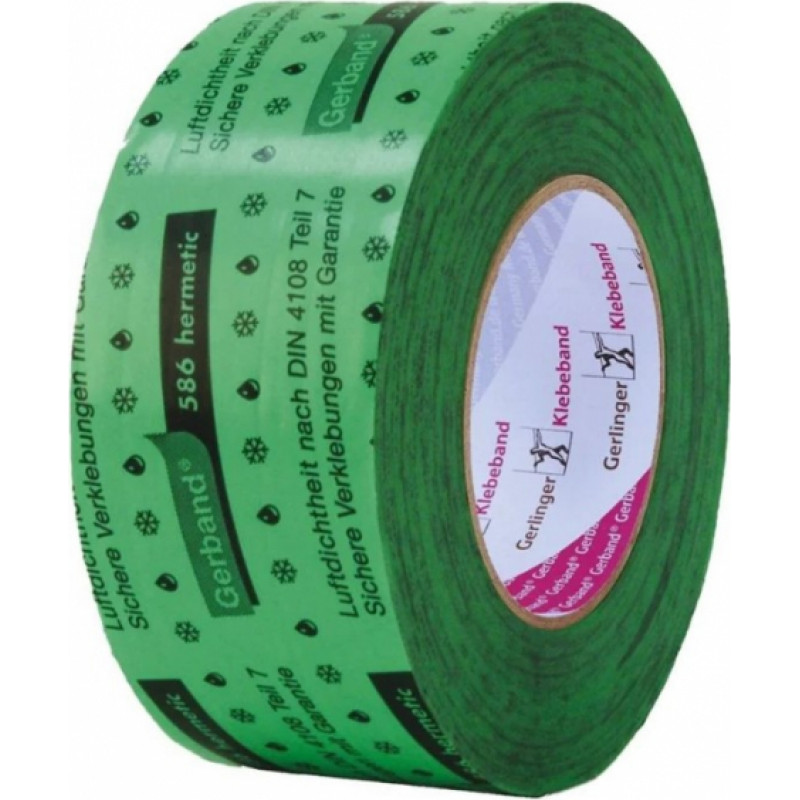 Gerband Inside Green Tape (586) Armēta akrila lenta tvaika izolācijai, 60mm, 25m