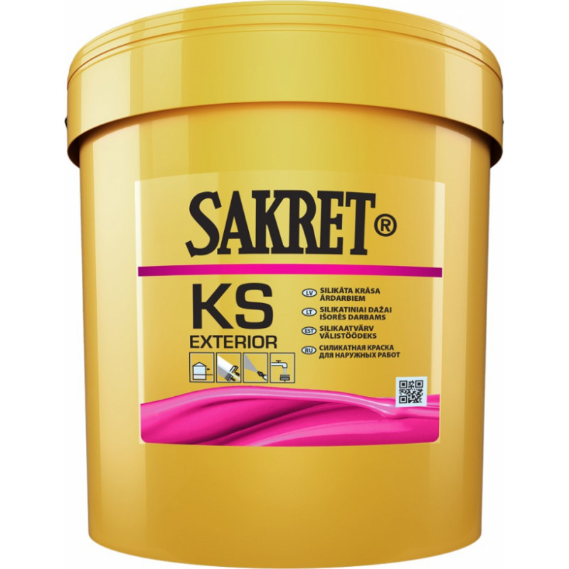 Sakret KS Exterior Silikātkrāsa (A Bāze), 0.9L