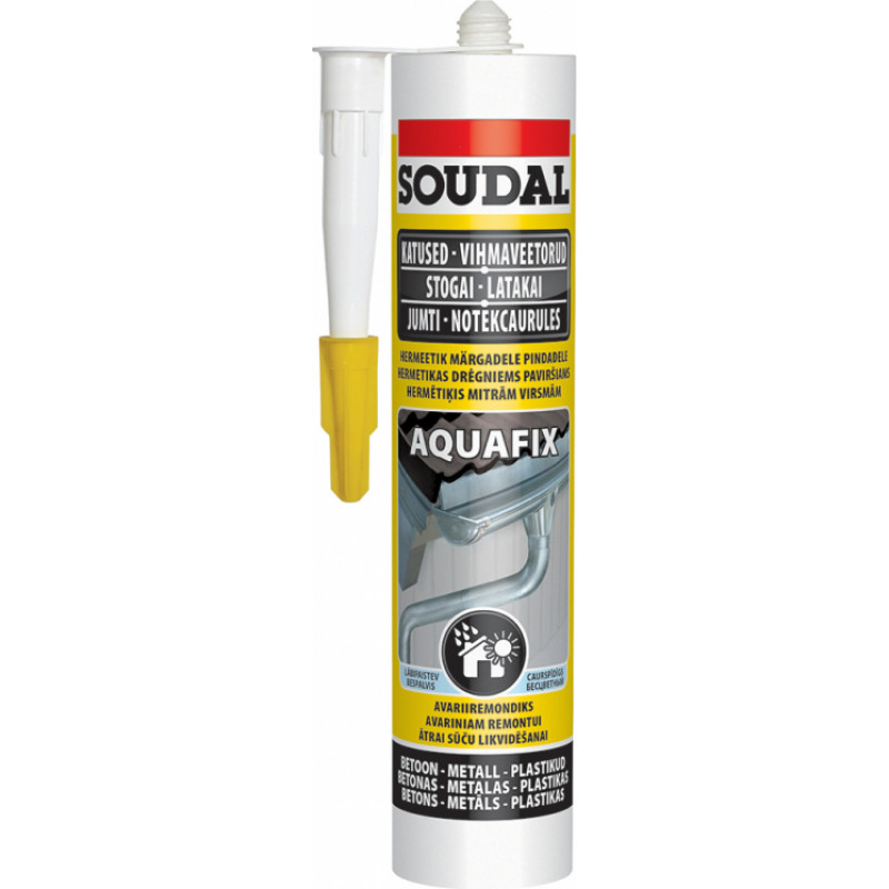 Soudal Hermētiķis mitrām virsmām Soudal Aquafix Caurspīdīgs 310ml - gab