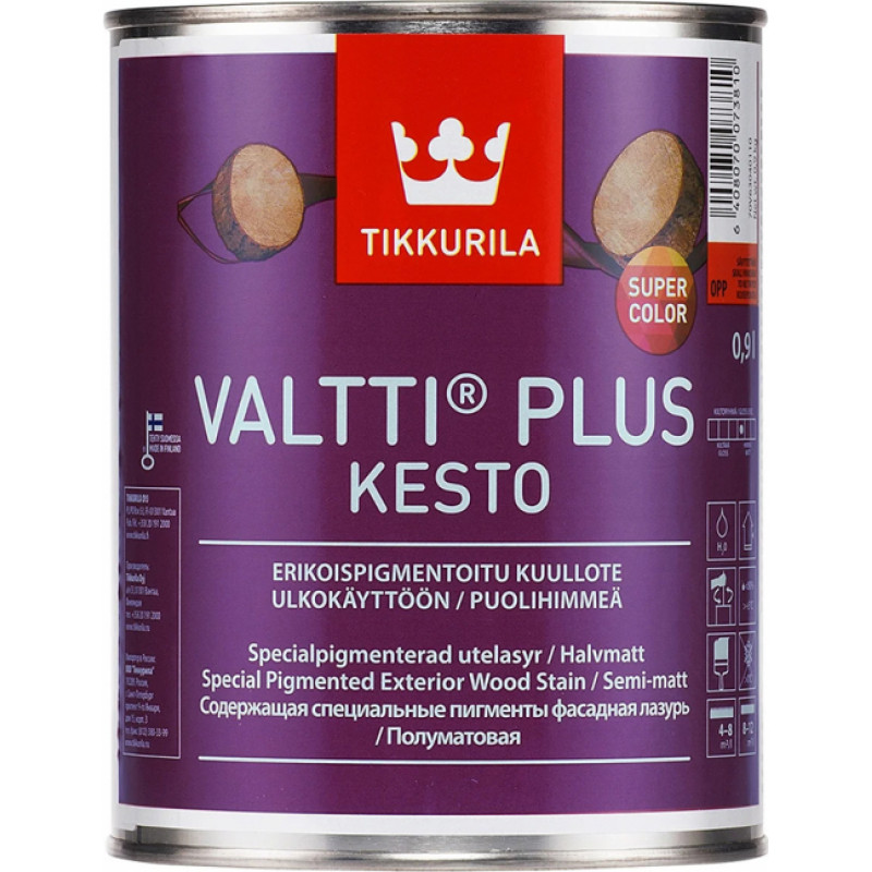 Tikkurila Fasādes eļļa Tikkurila Valtti Plus Kesto OPP-Bāze (Tonējamā) 0.9L - gab