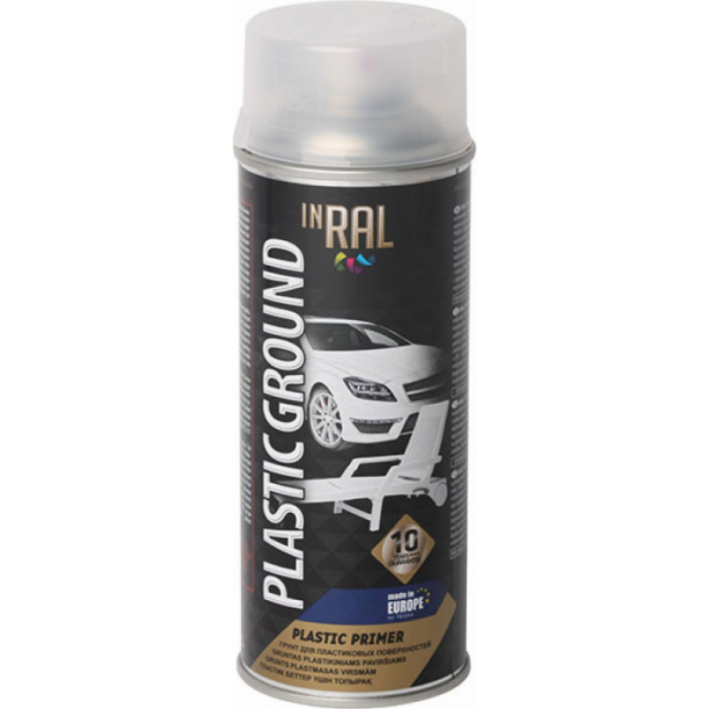 Inral Aerosola grunts Inral Plastic Ground 400 ml, caurspīdīga - gab