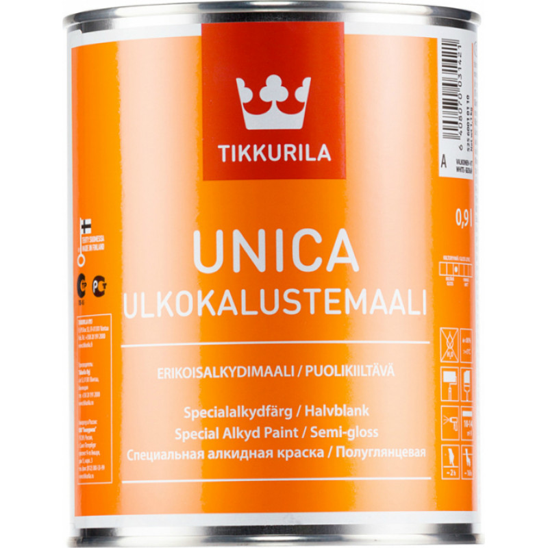 Tikkurila Alkīda krāsa Tikkurila UNICA A, 2.7l - gab