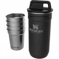 Stanley Degvīna glāzīšu komplekts ar glabāšanas ietvaru STANLEY Adventure 2801705036, 4x59ml, matēti melns - gab.