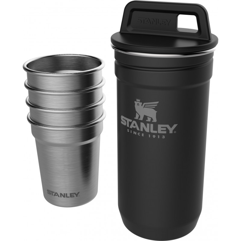 Stanley Degvīna glāzīšu komplekts ar glabāšanas ietvaru STANLEY Adventure 2801705036, 4x59ml, matēti melns - gab.