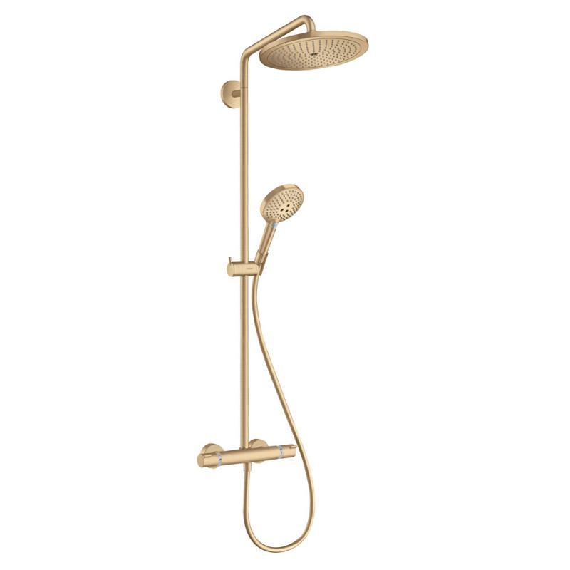 Hansgrohe dušas sistēma ar termostatu Croma Select S 280 1jet/Raindance Select S 120 3jet, brushed bronze