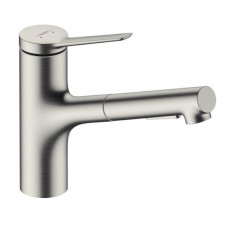 Hansgrohe virtuves izlietnes maisītājs ar izvelkamu dušu Zesis M33-150 2jet, stainless steel finish + sBox