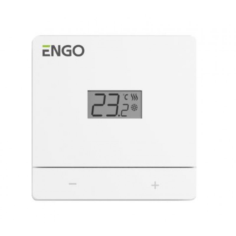 Engo Controls neprogrammējams vadu istabas termostats 230V, balts. EASY230W