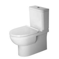 Duravit pods ar SC vāku No.1 Rimless, universāls izvads, pievads no apakšas, balts