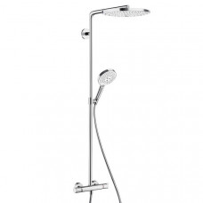 Hansgrohe dušas sistēma ar termostatu Raindance Select S 300 2jet/Raindance Select S 120 3jet, balts/hroms