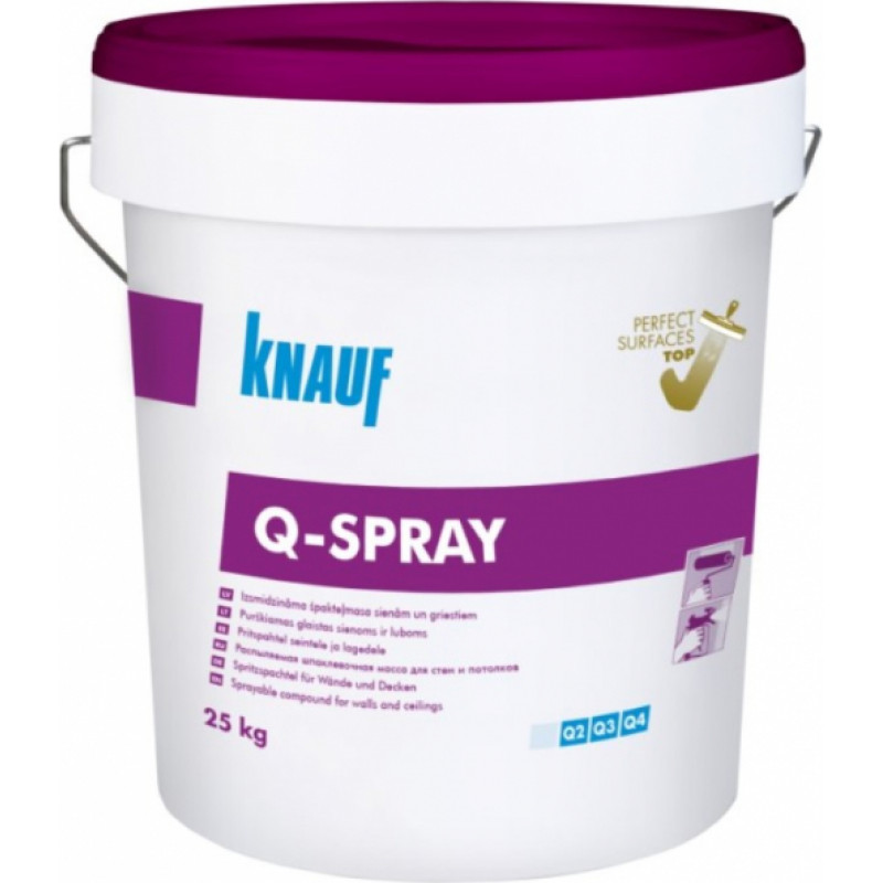 Knauf Q-Spray gatavā špakteļmasa sienām un griestiem, 25kg