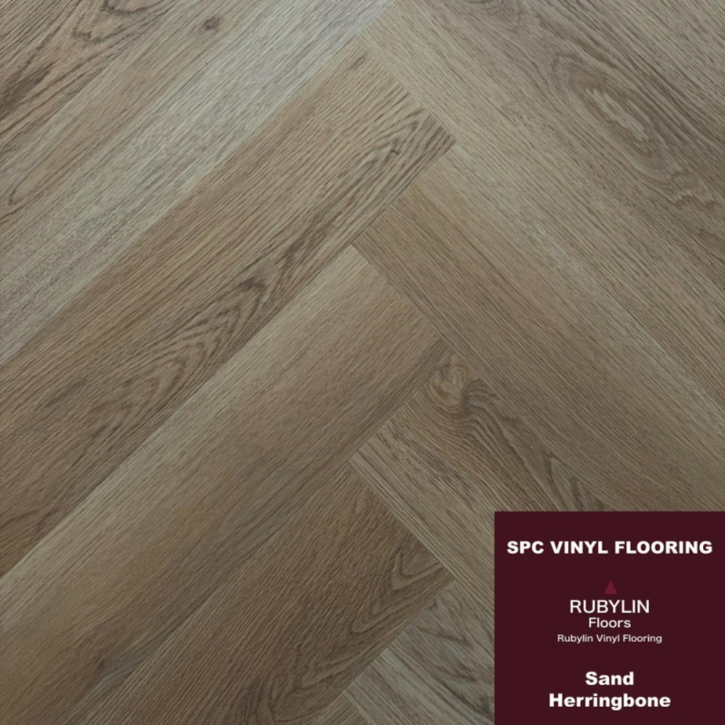 Rubylin SPC Vinila grīda ar apakšklāju 1mm IXPE, 625x125x5.5mm, Sand iepak. 1.875m2