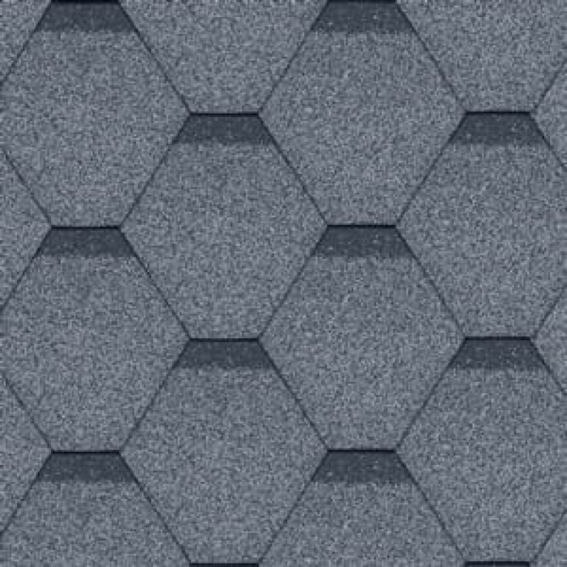 Mida Rock Hexagonal Bitumena šindelis 3m2 Pelēks