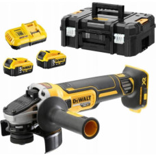 Dewalt Akumulatora Leņķa slīpmašīna XR 18V, 125mm (+2x5.0Ah, lādētājs, koferis) DCG405P2-QW