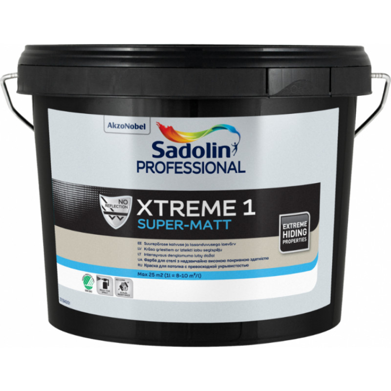 Sadolin Professional Xtreme 1 Dziļi matēta krāsa griestiem  BW 2.5L