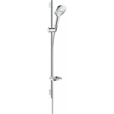 Hansgrohe Raindance Select E 120 3jet/Unica'S Puro 0.90m dušas komplekts ar ziepju trauku, balts/hroms - gab.