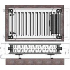 Radiators 22x400x2200 sānu piesl. Termolux