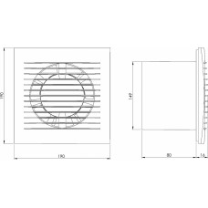 Europlast Elektroventilators EUROPLAST E-EXTRA EE150, Ø150mm, balts - gab