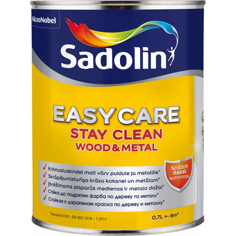 Sadolin Krāsa Sadolin Easycare Wood and Metal BC (Tonējamā krāsa) 0.65L - gab