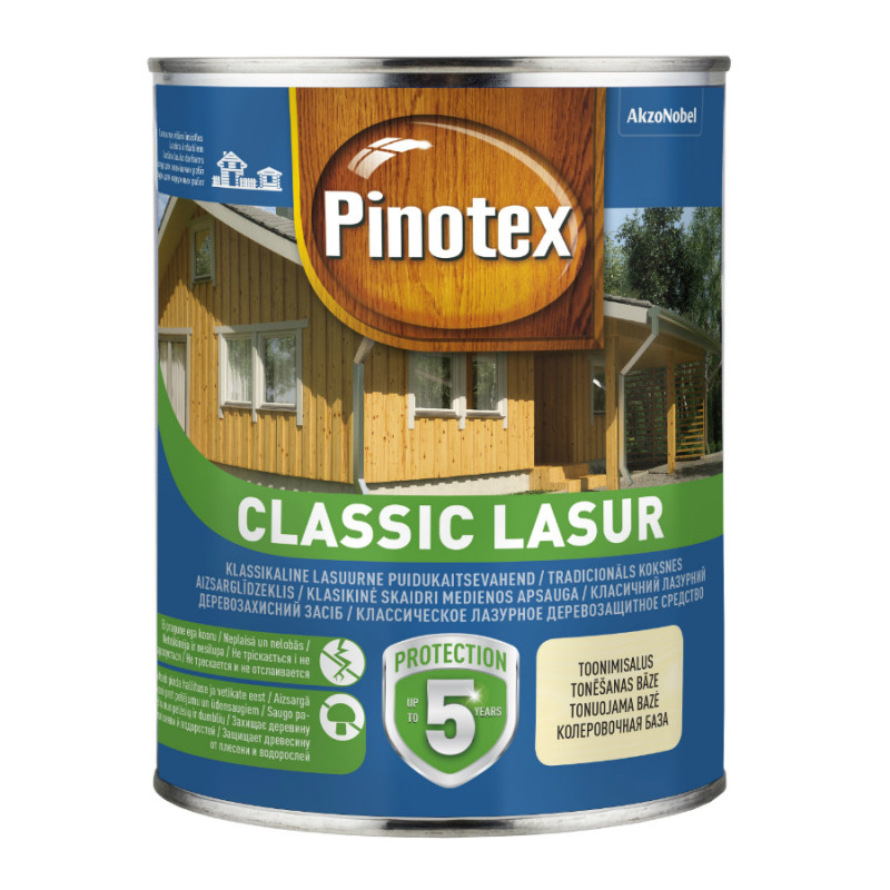 Pinotex Lazūra Pinotex Classic Lasur 1 L bezkrāsaina - gab