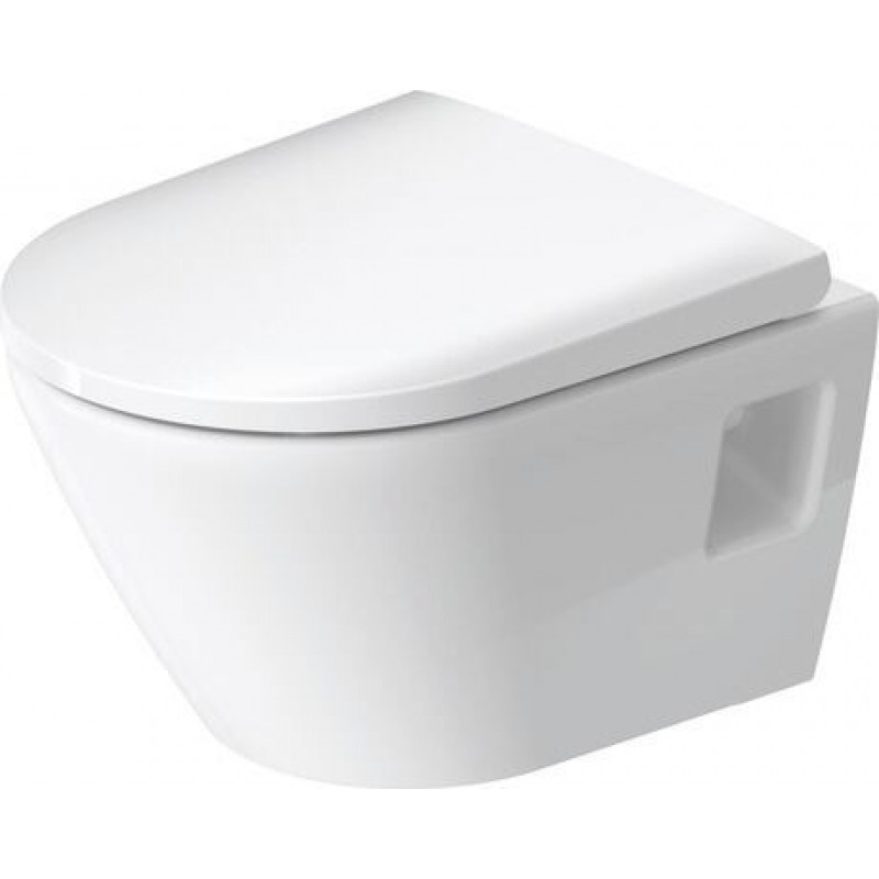 Duravit pods ar vāku D-Neo Compact Rilmless 370 x 540 mm, stiprināms pie sienas , balts