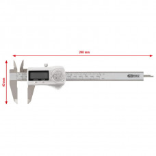 Ks Tools Digital vernier calliper, IP67, 0-150mm, 240mm, KS Tools