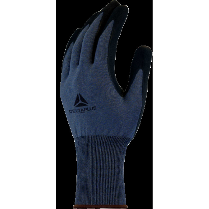 Delta Plus Knitted glove, Cut resistance D, nitrile-coated palm, grey 9, Delta Plus