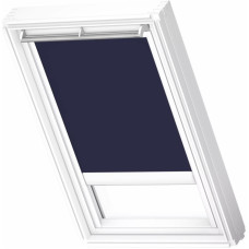 Velux DML Gaismu necaurlaidīgas jumta logu žalūzijas ar elektrisko vadību, ar baltām sliedēm, MK04, 78x98cm, tumši zilas