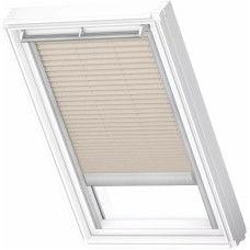 Velux FML Plisētas jumta logu žalūzijas ar elektrisko vadību, ar alumīnija sliedēm, PK06, 94x118cm, bēšas