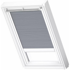 Velux FSC Energoefektīvās gaismu necaurlaidīgās žalūzijas ar solāro vadību, ar baltām sliedēm, MK04, 78x98cm, pelēkas